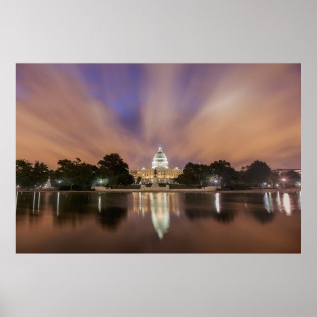 Poster Washington DC, edifício Capitol (Frente)