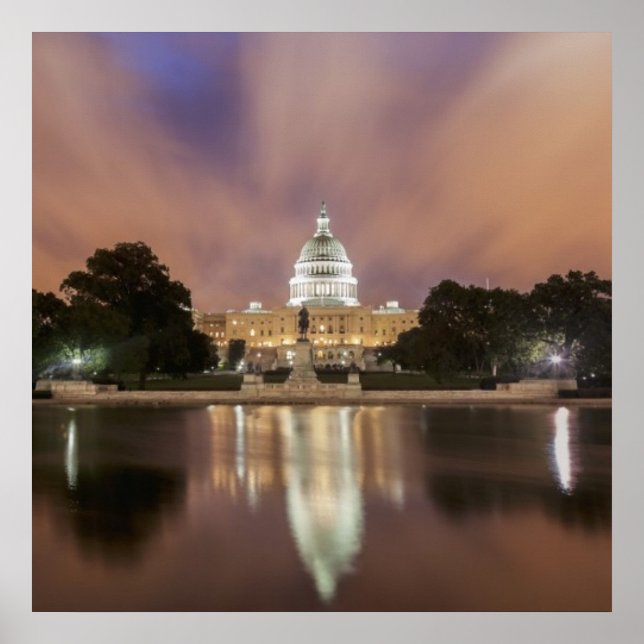 Poster Washington DC, edifício Capitol (Frente)