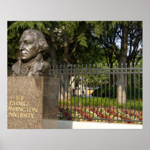 Poster Washington, DC, estátua de George Washington, The
