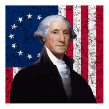 Washington e a bandeira americana