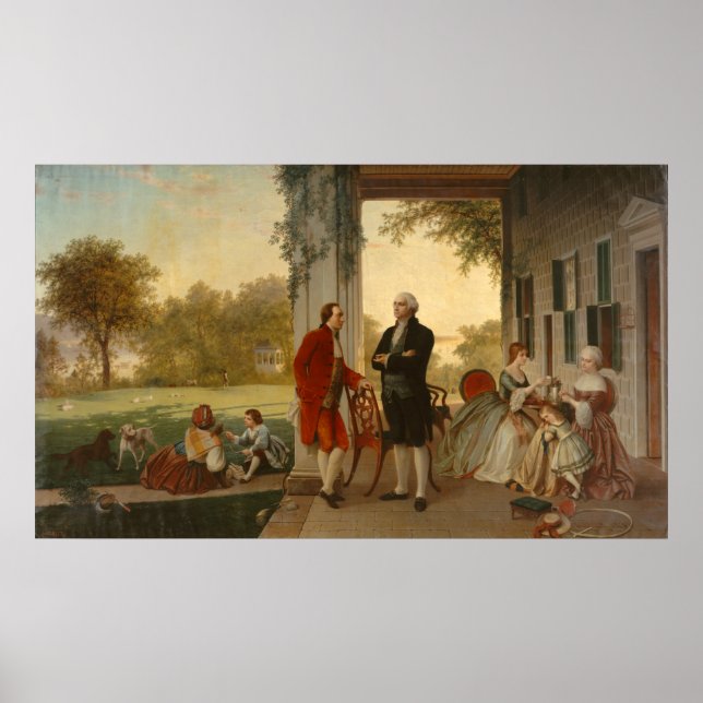 Póster Washington e Lafayette (Frente)