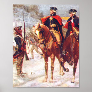 Poster Washington E Lafayette No Vale Forge