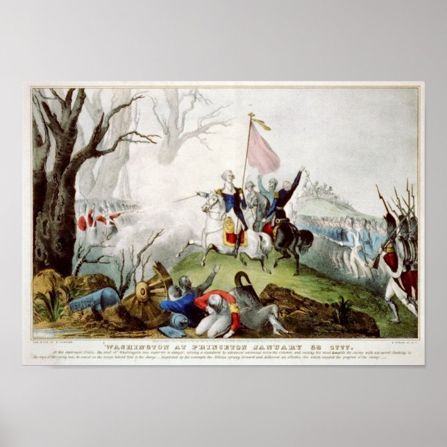 Poster Washington em Princeton, 3 de janeiro de 1777 (Frente)