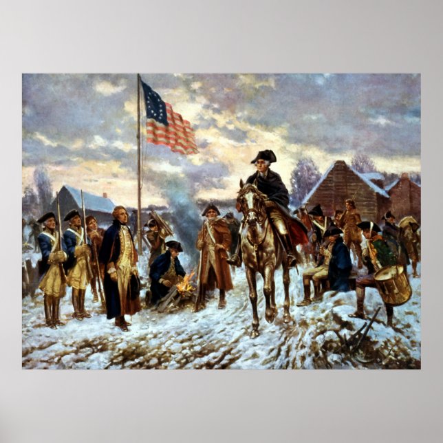Póster Washington em Valley Forge (Frente)