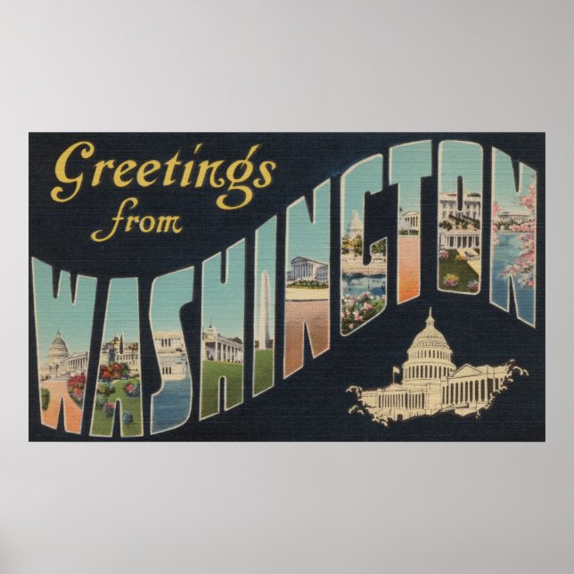 Poster Washington (Estado) - Cena Larga 3 (Frente)