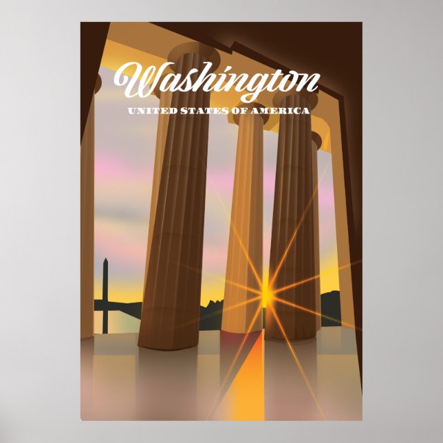 Poster Washington Estados Unidos da América (Frente)