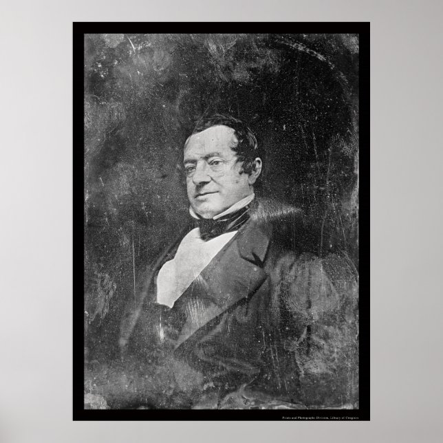 Póster Washington Irving Daguerreotype 1855 (Frente)
