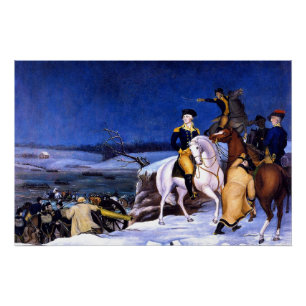 Póster Washington no Delaware, belas artes,