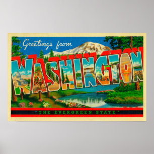 Póster Washington - o estado verde