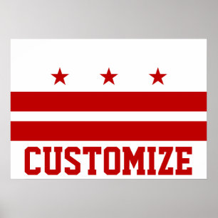 Póster Washington personalizado C.C. Bandeira