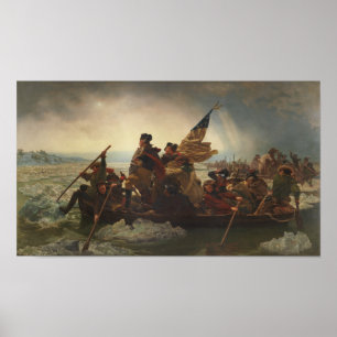 Poster Washington que cruza a pintura de Delaware