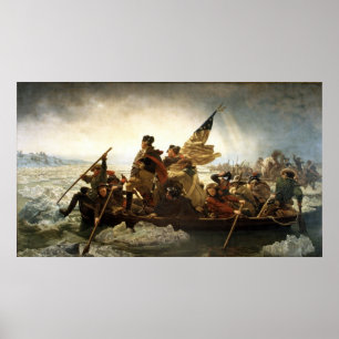 Póster Washington que cruza o Delaware - 1851