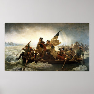 Poster Washington que cruza o Rio Delaware
