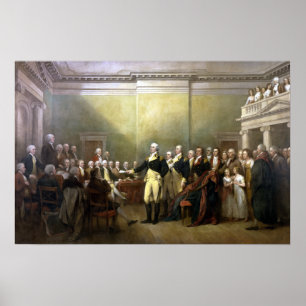 Poster Washington que renuncia sua comissão