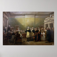 Washington Renomeando sua Comissão John Trumbull