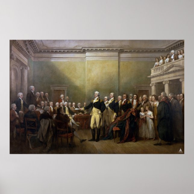 Póster Washington Renomeando sua Comissão John Trumbull (Frente)