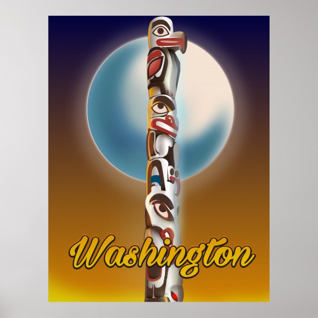 Poster Washington Totem Pole (Frente)