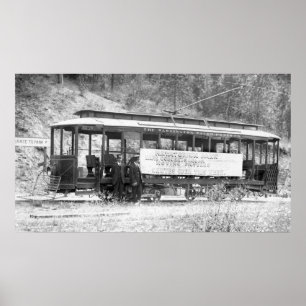 Poster Washington Water Power Co. Trolly