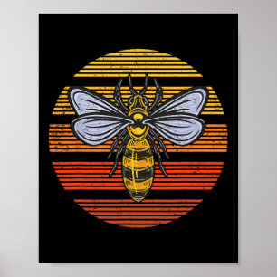 Poster Wasp Insect Bird Lover Gift Vintage Retro Wasp