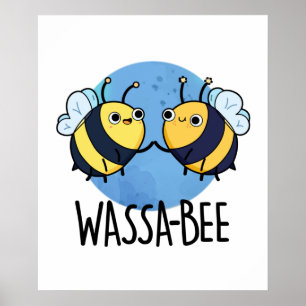 Poster Wassabee Cute Wasabi Bee Pun