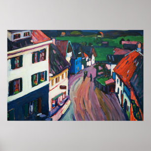 Poster Wassily Kandinsky A Paisagem Urbana Vibrante Cláss