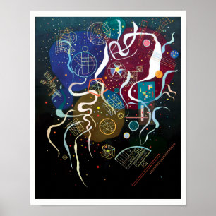 Póster Wassily Kandinsky - arte abstracta do movimento um