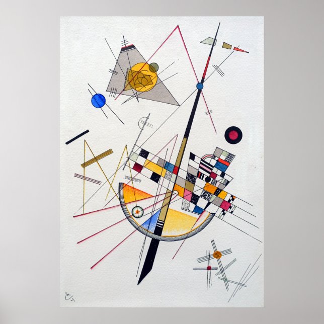 Póster Wassily Kandinsky Delicate Tension (Frente)