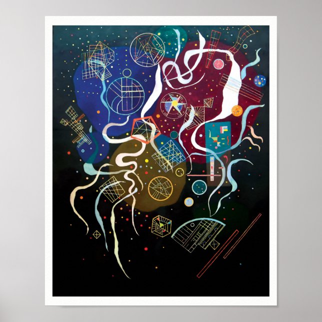 Póster Wassily Kandinsky - Movimento Uma Abstrato (Frente)