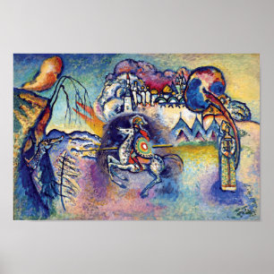 Poster Wassily Kandinsky - St George & os cavaleiro