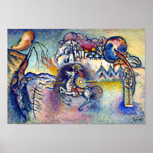 Poster Wassily Kandinsky - St George & os cavaleiro