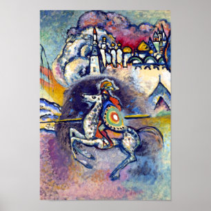 Póster Wassily Kandinsky - St George & os cavaleiro