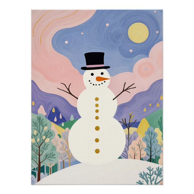 Póster Watcher alegre de inverno (Frente)