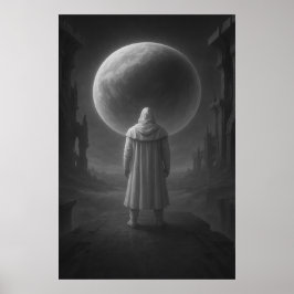 Poster Watcher of the Silent Moon — Dark Fantasy Artwork