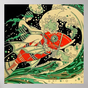 Poster "Water" Art Deco de José Carlos