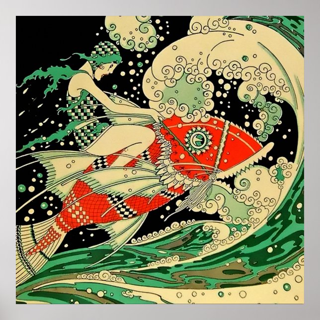 Poster "Water" Art Deco de José Carlos (Frente)