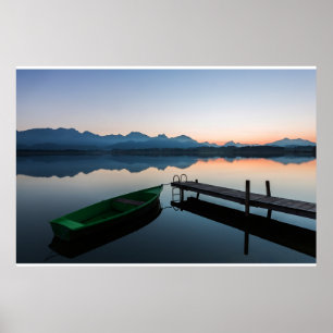 Poster Water   Lake Hopfen Bavarian Alps Germany