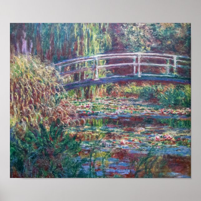 Poster Water Lily Pond (Harmonie Rosa, Monet) (Frente)