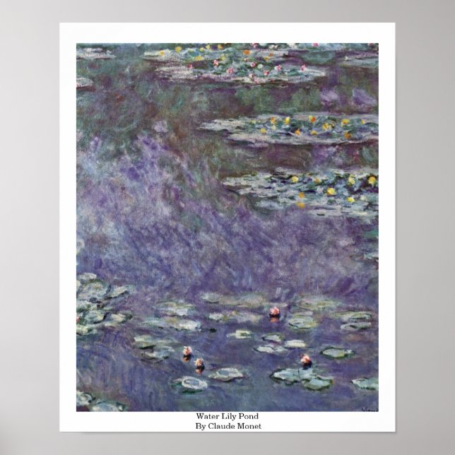 Poster Water Lily Pond Por Claude Monet (Frente)