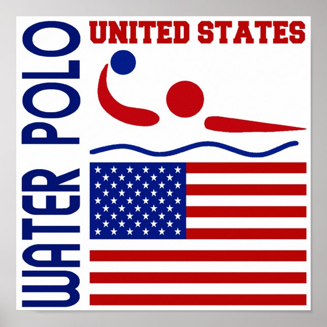Póster Water Polo Estados Unidos (Frente)