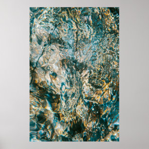 Poster Water splash in close up photography