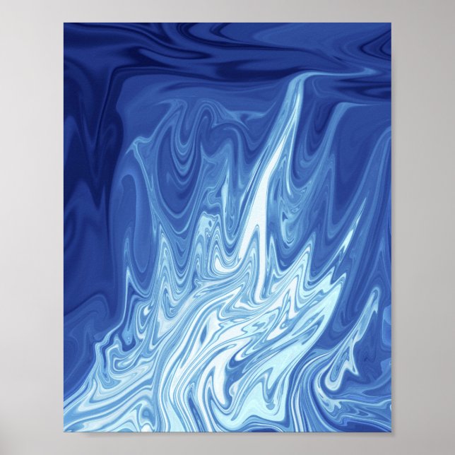 Poster Watercolor abstract pattern (Frente)