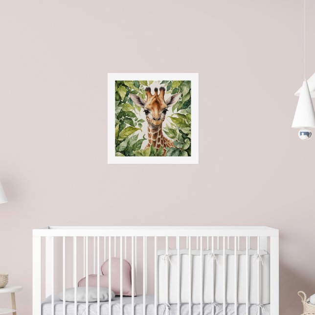 Poster Watercolor Baby Giraffe (Berçário 2)