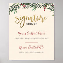 Watercolor Berries Signature Bebe Sinal De Casamen