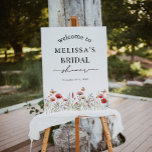 Poster Watercolor Boho Wildflower Chá de panela Welcome<br><div class="desc">Watercolor Boho Wildflower Chá de panela</div>