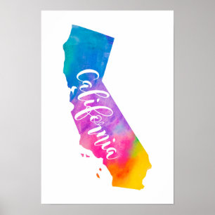 Poster Watercolor California