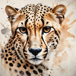 Póster Watercolor Cheetah no 7 Poster