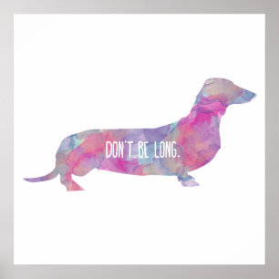 Póster Watercolor Dachshund Art