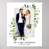 Watercolor Eucalyptus Greenery Foto Dourada