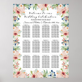 Poster Watercolor Floral 12 Mesas