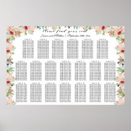 Poster Watercolor Floral 20 Mesas